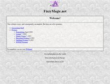 Tablet Screenshot of fizzymagic.net